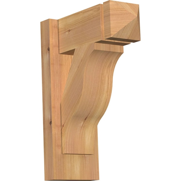 Ekena Millwork Funston Arts & Crafts Smooth Outlooker, Western Red Cedar, 5 1/2"W x 12"D x 16"H OUT06X12X16FST03SWR - main